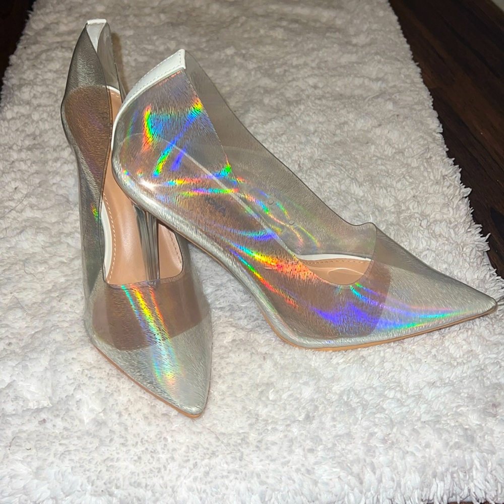 Fantasia Iridescent Heels from Fashion Nova